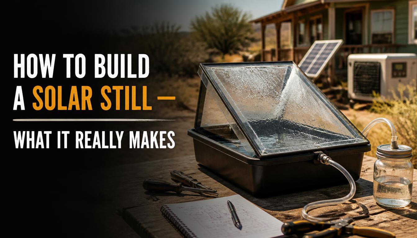 How to Build a Solar Still: What It Really Makes