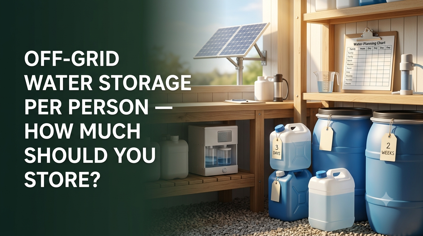 Off-Grid Water Storage Per Person: How Much Should You Store?