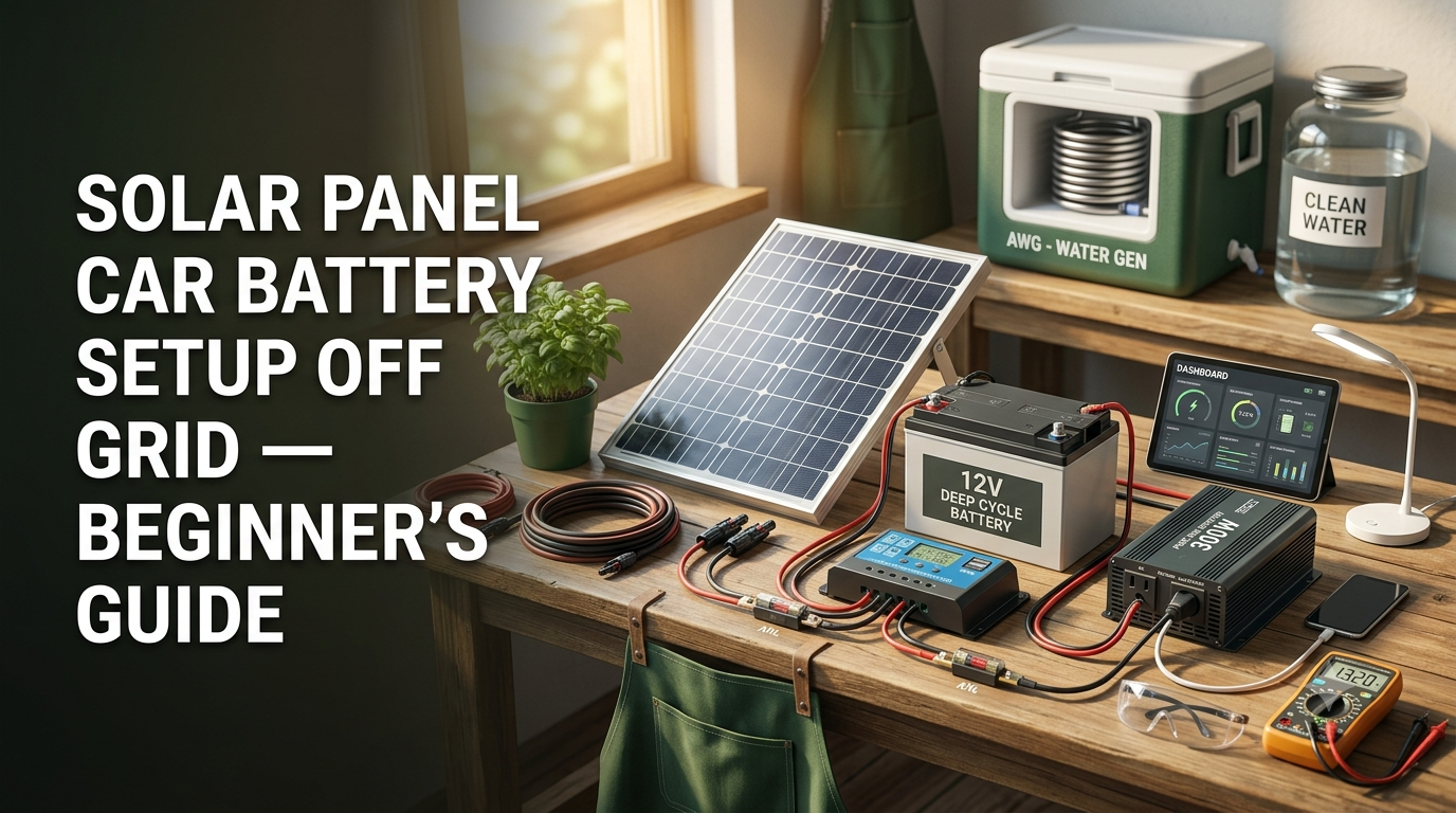 Solar Panel Car Battery Setup Off Grid: Beginner’s Guide